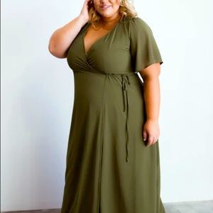 Baltic Born Olive Wrap Dress